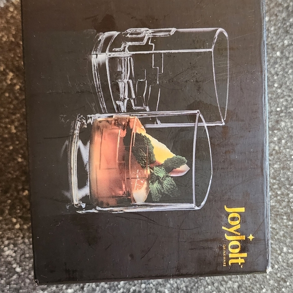 JoyJolt Revere Drinking Glass, 13 Oz Set of 2 Double Old Fashioned Glasses New - Picture 2 of 6